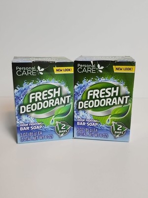  DEODORANT Bar Soap 3 oz Each ( 2/pk = Total 4 )NEW Sealed Lot 2 - P.Care FRESH