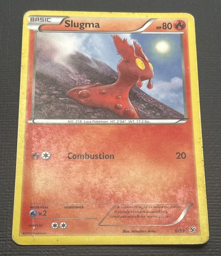 Slugma 6/39 Pokemon - XY Kalos Starter Set Heavy Play HP