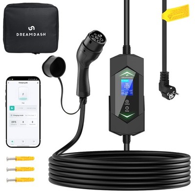 Typ 2 Ladekabel 3,5 kW 16A 6M EV Mobile Wallbox Elektroauto Ladegerät w/APP