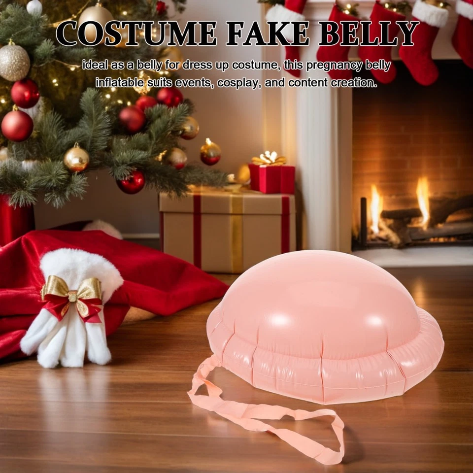 3 Piezas Decoración Navidad Accesorios Vientre para Vestir Disfraz Artificial Falso Foto 4 de 4