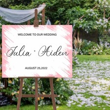 Custom Wedding Welcome Sign Custom Made Any Date Welcome To Our Wedding Sign ...