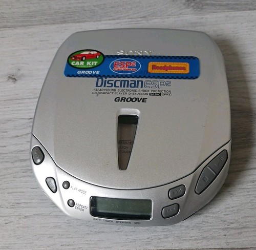 Sony Discman ESP2 CD-Player D-E406CKAN Steadysound Groove Silber