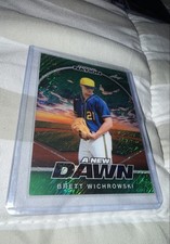 2025 Leaf Baseball Nation New Dawn Brett Wichrowski #NB-15 Green Crystals /5 RC