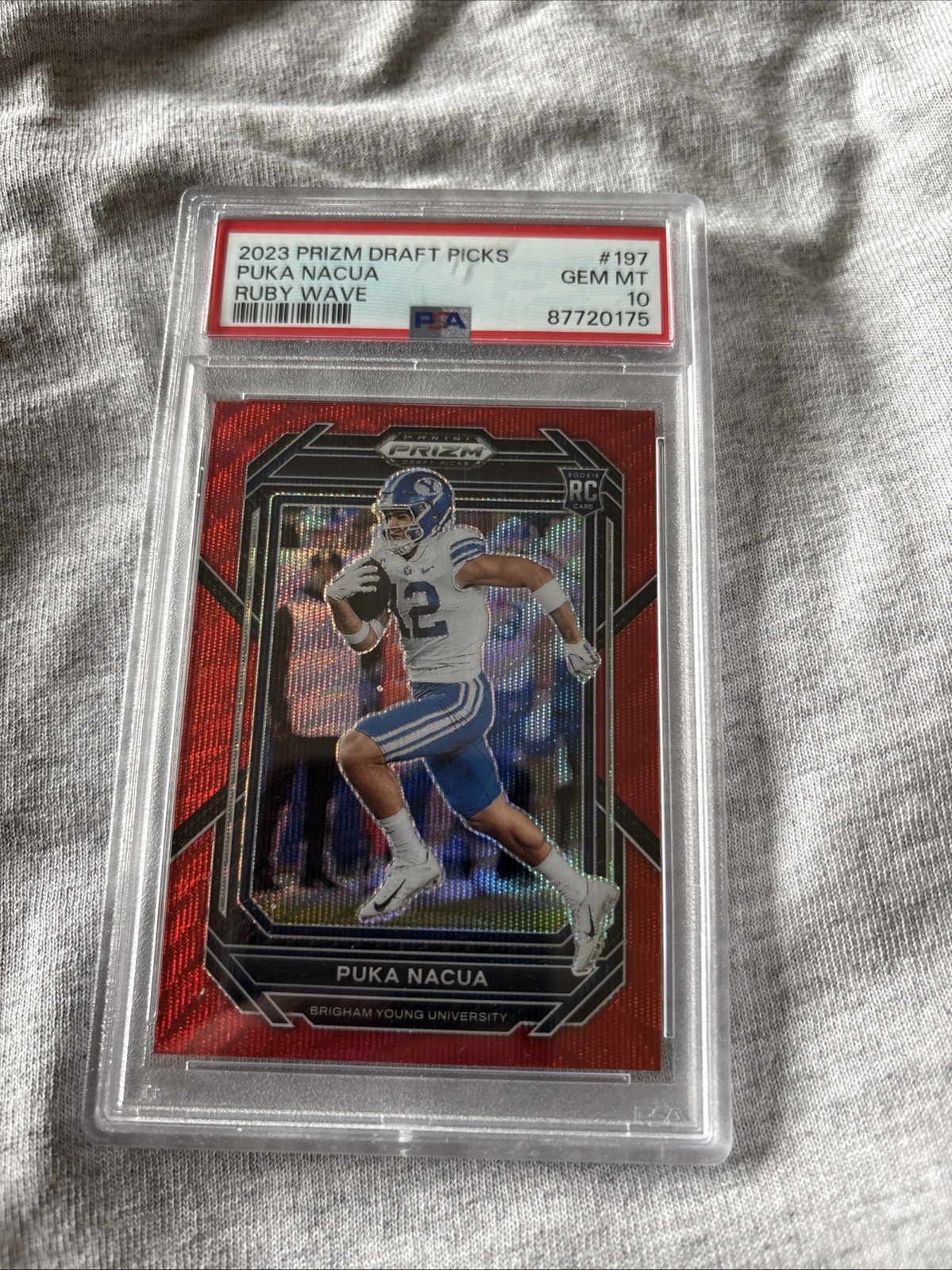 Puka Nacua Panini Prizm Draft Picks #197 Ruby Wave