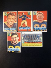1956 Topps Football Lot Of 5 Dif. ALL Green Bay Packers . Team Card & Tobin Rote