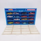 Vintage Hot Wheels Blue SHOWCASE Display Case w/ Emergency Vehicles & Cars