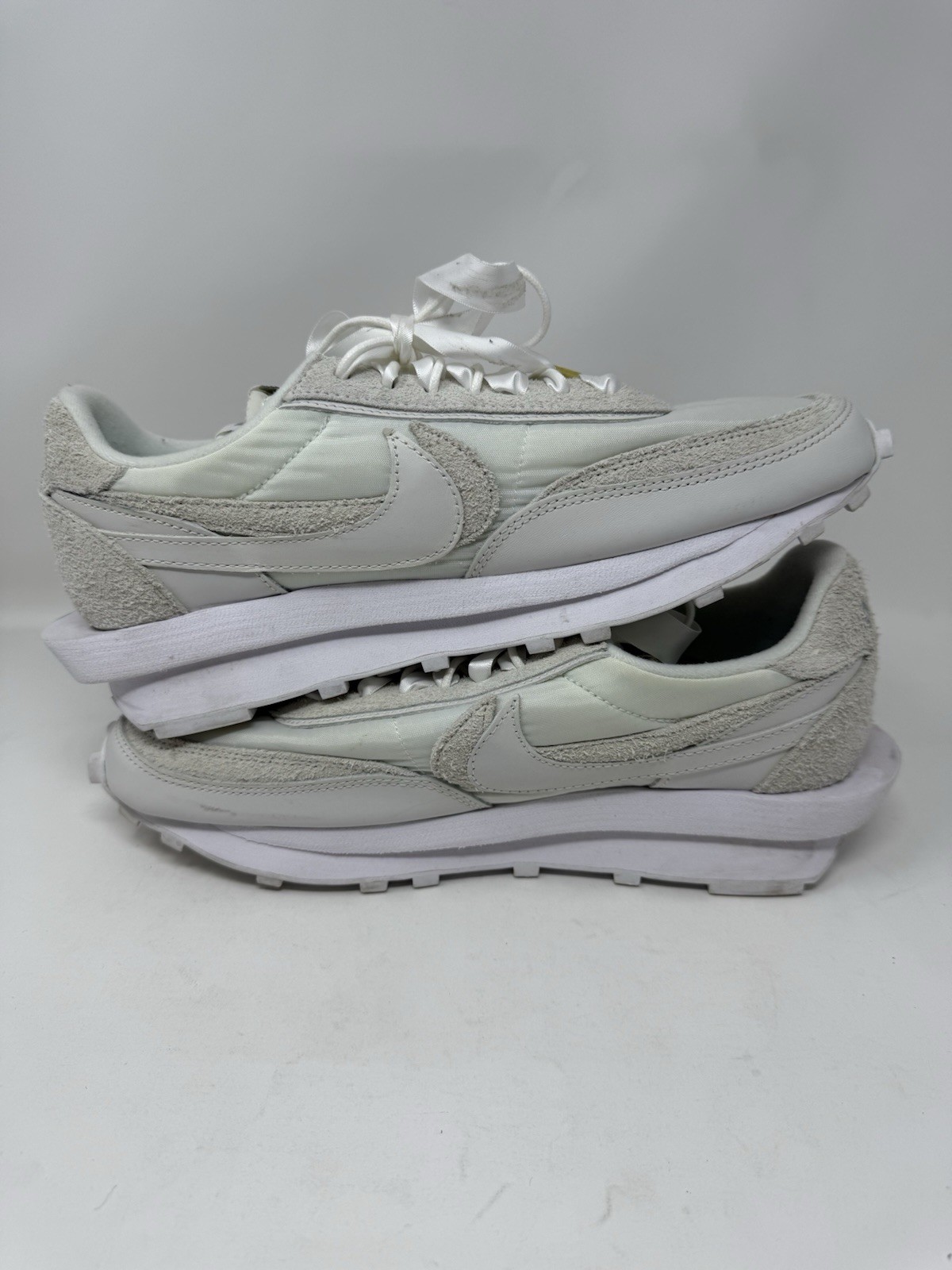 SACAI X NIKE Taglia 10.5M (U Nike sacai x LDWaffle Nylon Bianco senza scatola