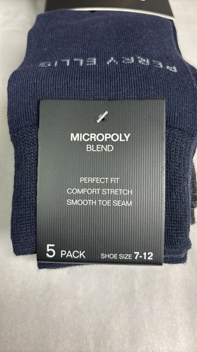 New Perry Ellis Socks Men’s 5 Pair Multicolor Dress Sock Business Preppy Career - Picture 7 of 12
