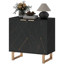 HOMCOM Sideboard, Buffet Cabinet with 2 Doors and Adjustable Shelves, Black