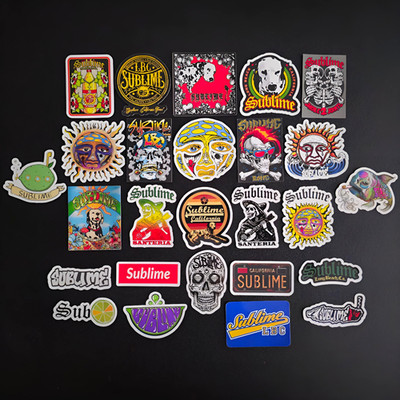 Sublime Inspired Stickers Lou Dog Long Beach Sun Punk Ska Reggae Vinyl Decals