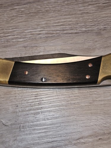 VINTAGE BUCK 110 USA POCKET KNIFE SINGLE BLADE WITH SHEATH - 第 10/14 張圖片