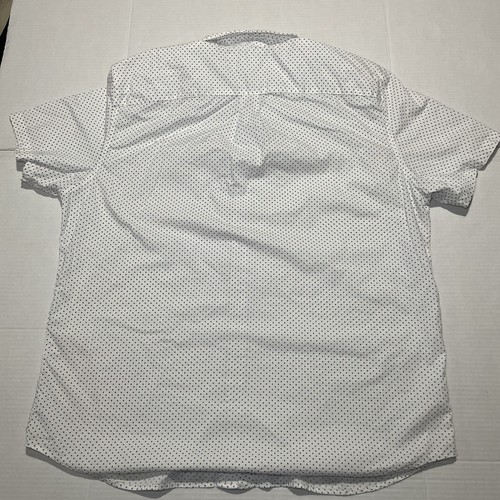 Gap Men's XL Short Sleeve Shirt Standard Fit, Stretch, White Polka Dots - Picture 6 of 7