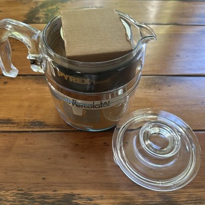 PYREX 6 Cup Percolator 7756  B Complete New - Never Used