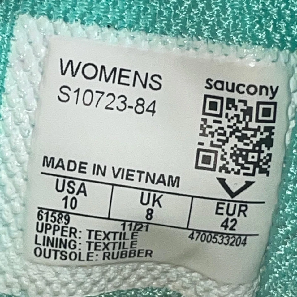 Zapatillas deportivas Saucony Kinvara 13 para mujer talla 10 blancas negras Foto 3 de 4