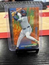 2026 Topps Finest Baseball Junior Caminero #47 /25 Orange Mini Diamond AT