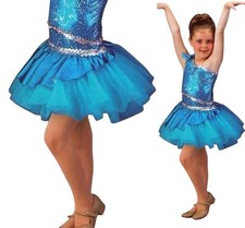 Dance With Me Tap Swing Skirt Turquoise Ballet Costume Child Small  Adult Small