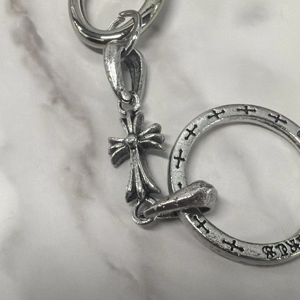 Chrome Hearts Keychain Sterling Silver Clamp On Keyring Chrome Accessory Cross - Image 3 of 4