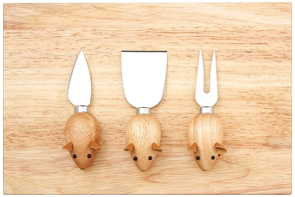 Juego de tablero de queso Kikkerland diseño de ratón - Ideal para servir y exhibir queso Foto 2 de 4