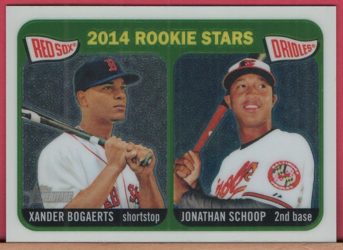 2014 Topps Heritage CHROME - XANDER BOGAERTS - /999 Rookie Card #49 - RC