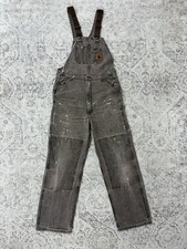 Vintage Carhartt Double Knee Bib overalls chocolate brown RO CHT 34 x 34