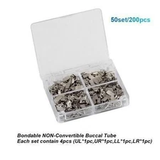 200pcs Dental Bondable Non-Convertible Buccal Tube Edgewise 0.022 2nd Molar