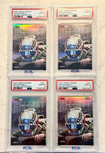 🔥 2025 Topps Chrome F1 Kimi Antonelli #HC-1 Helmet Collection (RC) PSA 10! 🔥