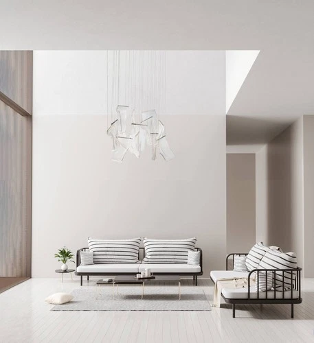 ET2 Rinkle 35 1/2" Wide Polished Chrome 13-Light LED Pendant - Picture 6 of 8