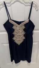 Lilly Pulitzer Dress Navy with Gold Embellishments. Size: 8