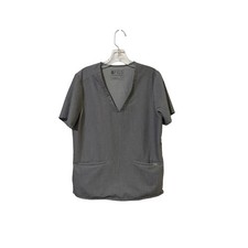 FIGS Size Medium Casma Scrub Top Gray V-Neck Technical Collection FW1100