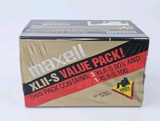 Pkg of 4 Sealed Maxell High Bias XL II-S Audio Cassettes 3-90, 1-100 Min 