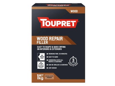 Toupret Holzreparatur schnelltrocknender Spachtel Naturholz 1 kg, 2 kg