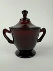 Vintage Anchor Hocking Royal Ruby Red Sugar Bowl With Lid
