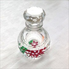 Saint Louis glass paperweight bottle and stopper for Balmain signed + numbered