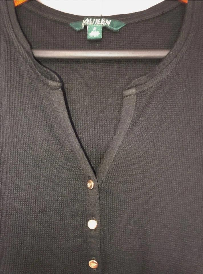 Vestido tejido negro para mujer Lauren Ralph Lauren talla M - Nuevo con etiquetas Foto 3 de 4
