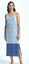 HANRO 74621 LAURA TANK KNIT NIGHTGOWN  SEA BREEZE  M  NWT  MSRP  160