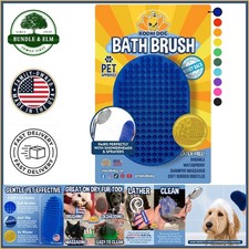 Rubber Pet Bath Brush with Waterproof Design for Easy Grooming and Rinsing