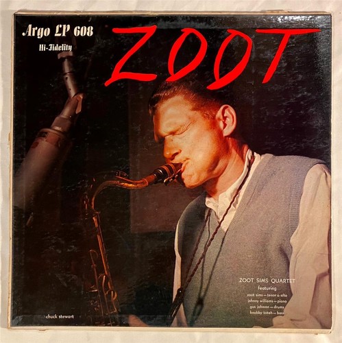 Zoot Sims Quartet~Zoot (1957) US Mono Press Argo LP 608 Deep Groove Black Label - Foto 2 di 5