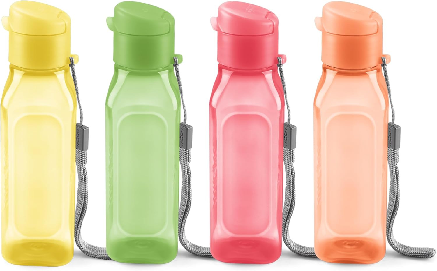 S Set Of 4 &ndash; 10oz Multicolor Water Bottles For Kids And Ad