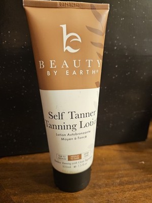 Beauty by Earth Self Tanner Medium to Dark Natural Sunless Tanning Lotion