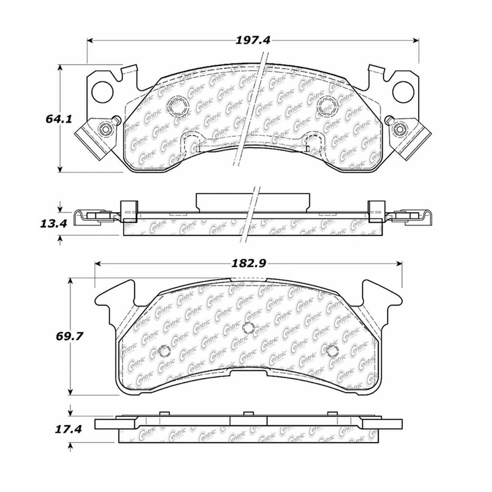 Juego de pastillas de freno de disco delanteras rotor de freno de disco para Chevrolet G30 1993-1995 Foto 3 de 4