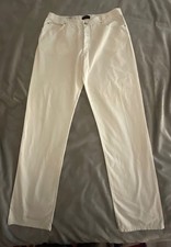 Vintage Versace Mens White Trousers Classic V2 Size 36 excellent