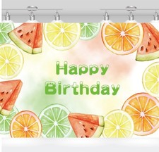 7x5ft Strawberry Lemon Watermelon Baby Summer Party Photography Background