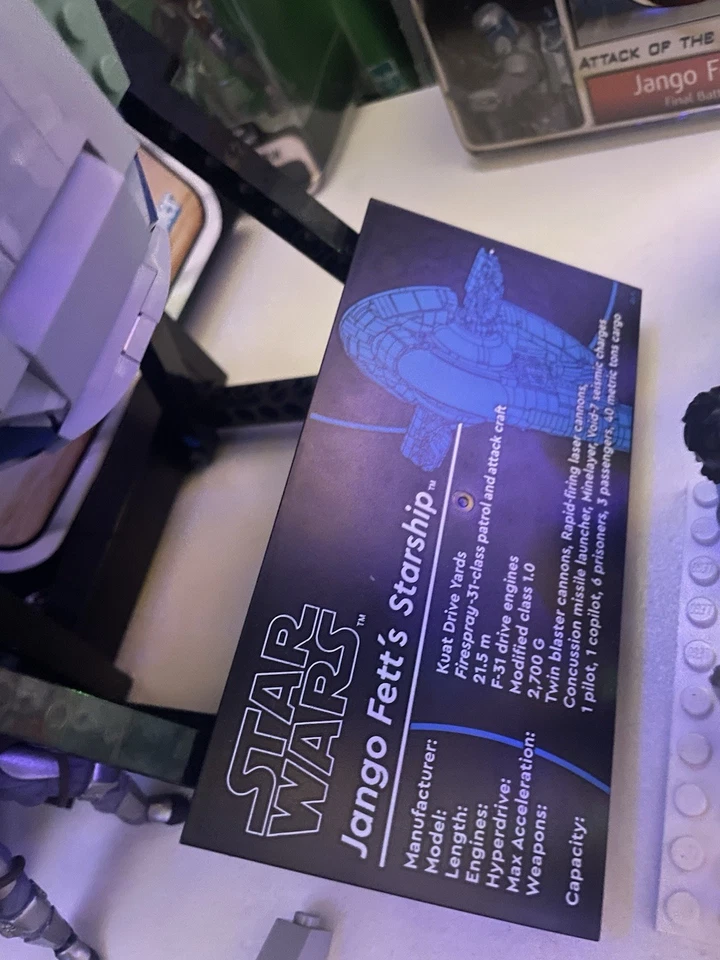 LEGO Star Wars Jango Fett's Firespray Class Starship construido!!️SIN MINI FIGURAS!!️ Foto 3 de 3