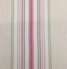 Stripe in Pink and Beige Lightweight Home Decor Fabric By the Yard