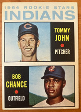 CLEVELAND INDIANS: 1964 Topps #146 Tommy John Rookie - EX to EX-MT