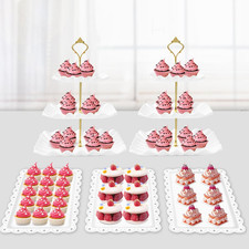 5 Pcs Dessert Table Display Set - 2 X Cupcake Stand Holder/Cup Cake Tier Tower