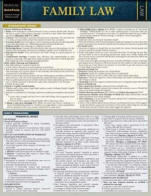 Family Law: A Quickstudy - Cards, by Barcharts Inc; Fuleihan - Very Good
