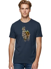 Steam-Powered-Llama Mens Graphic Tee, 100% Cotton, Casual Summer Wear