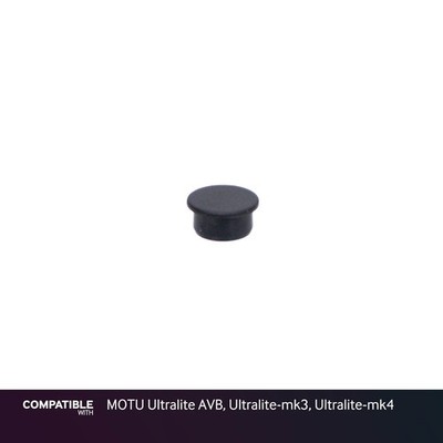 9mm Black Knob Cap for MOTU Ultralite AVB, Ultralite-mk3, Ultralite-mk4