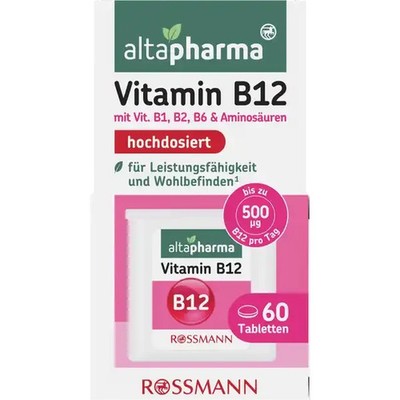Altapharma Vitamin B12, hochdosiert, 60 Minitabletten, neu&ovp